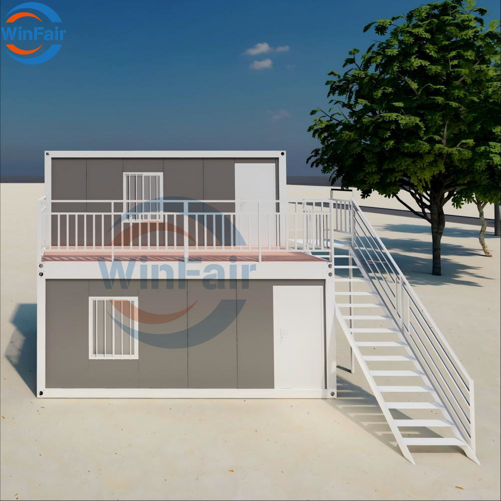 WinFair Portable Luxury Two Floor Small Detachable Container House for Madagascar Living Container / Casa Container