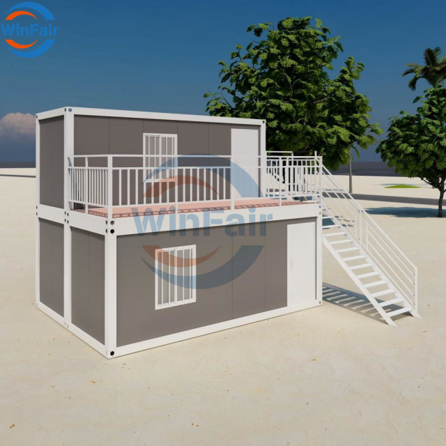 WinFair Portable Luxury Two Floor Small Detachable Container House for Madagascar Living Container / Casa Container