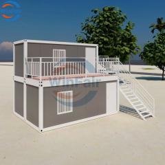 WinFair Guyana 20Ft Portable Prefab House 2 Story Container House Home Modern for Urban Infill Building / Garden Office