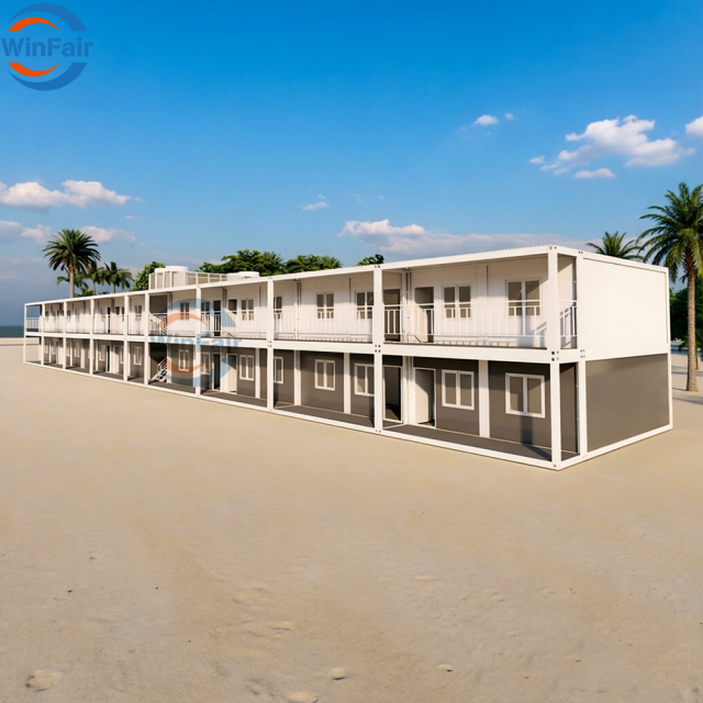 WinFair Per Fab Modular Prefabricated Two Layer Container House 20 Ft for Living Container / Casa Container / Granny Flat