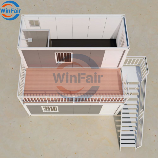 WinFair Portable Luxury Two Floor Small Detachable Container House for Madagascar Living Container / Casa Container
