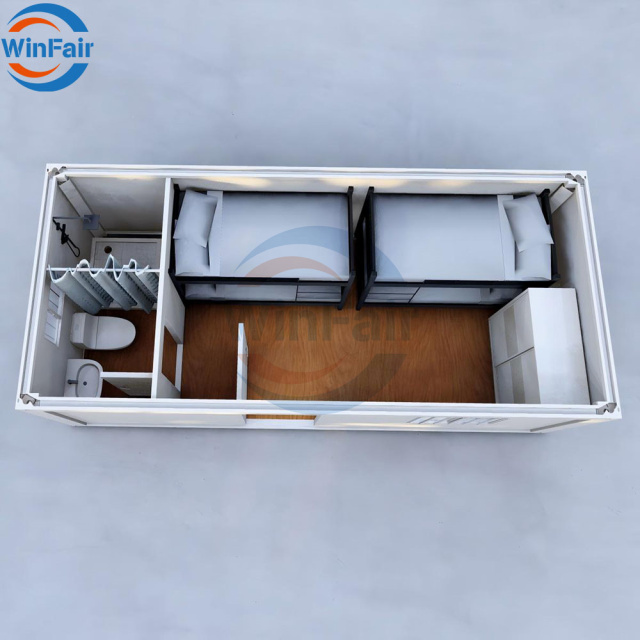 WinFair Competitive Price Portable Villa Modular 20Ft Container House Luxury Prefabricated Home With Toilet and Shower