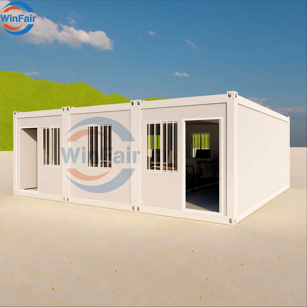 WinFair Folding Prefabricated House Module 20Ft Puerto Rico Container House for Construction Site Office / Mining Office