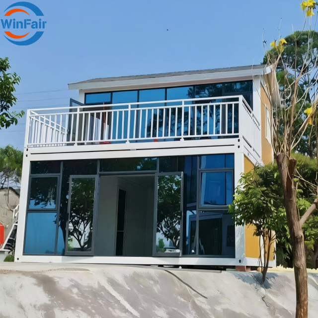WinFair Basin Cheap Prefabricated Finland Modular Two Story Prefab House 3 Bedrooms 20Ft With Toilet Modular Homes for Sale