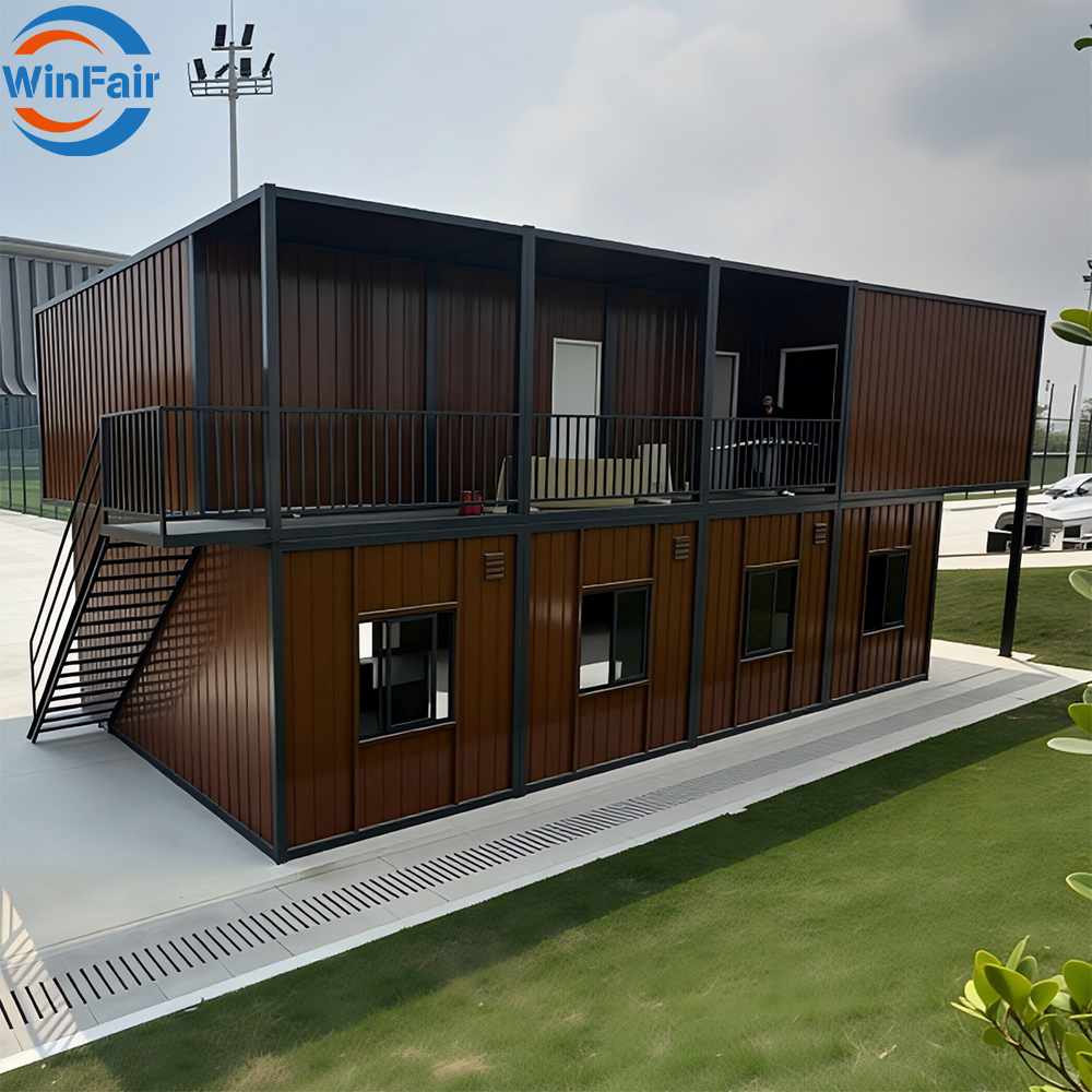 WinFair Best Price Luxury Mansion Villa Modular Homes Prefabr Prefab Container House Two Story Israel for Labor Camp Dormitory