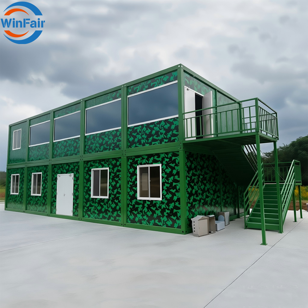 WinFair Quality Jungle Style Low Cost Modular Prefab Easy Assemble Container House Luxury for Worker Camp / Labor Camp