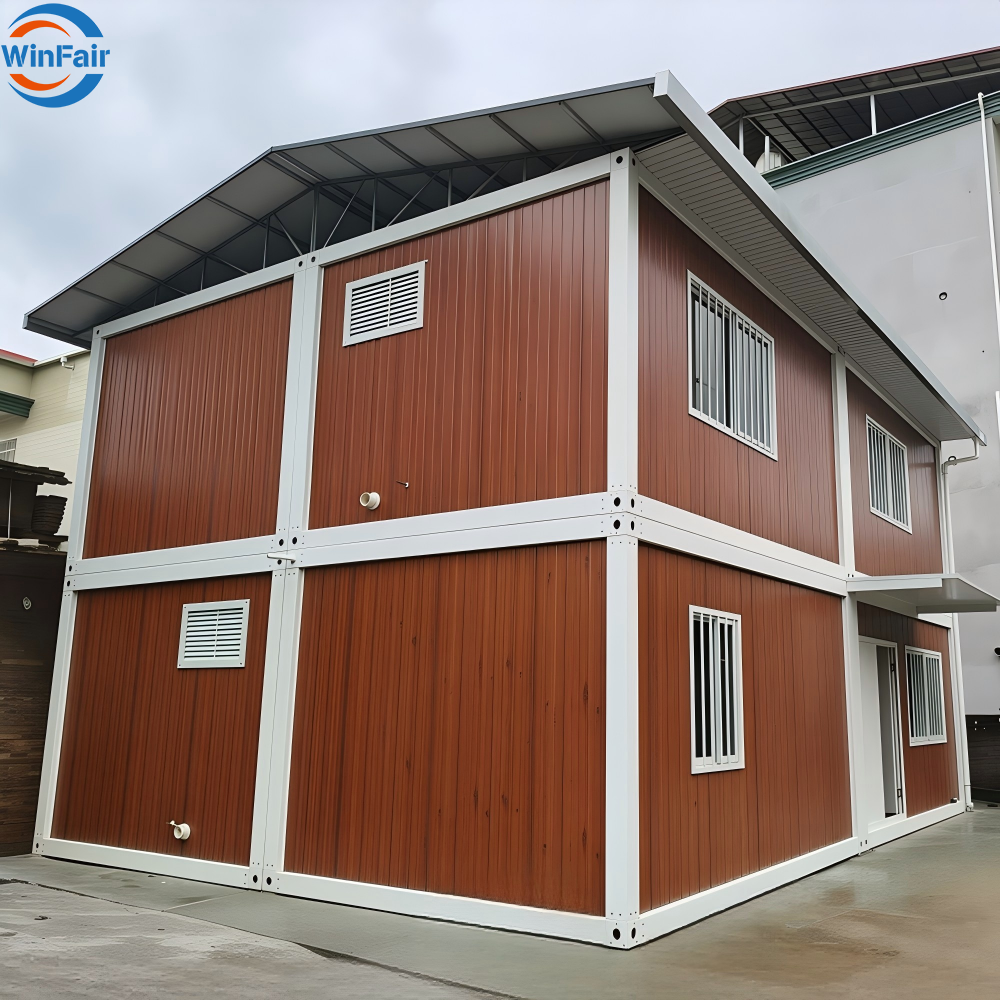 WinFair Paraguay Low Cost Prefab Modular Container Guest House 2 Floors Duplex for Home Studio / Creative Space / Staff Quarters
