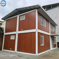 WinFair Paraguay Low Cost Prefab Modular Container Guest House 2 Floors Duplex for Home Studio / Creative Space / Staff Quarters