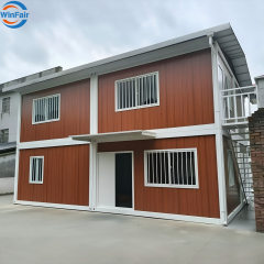 WinFair India 2 Story Modular Sandwich Panel Prefab Living Container Vans House Housing With Toilet Luxury for a Family
