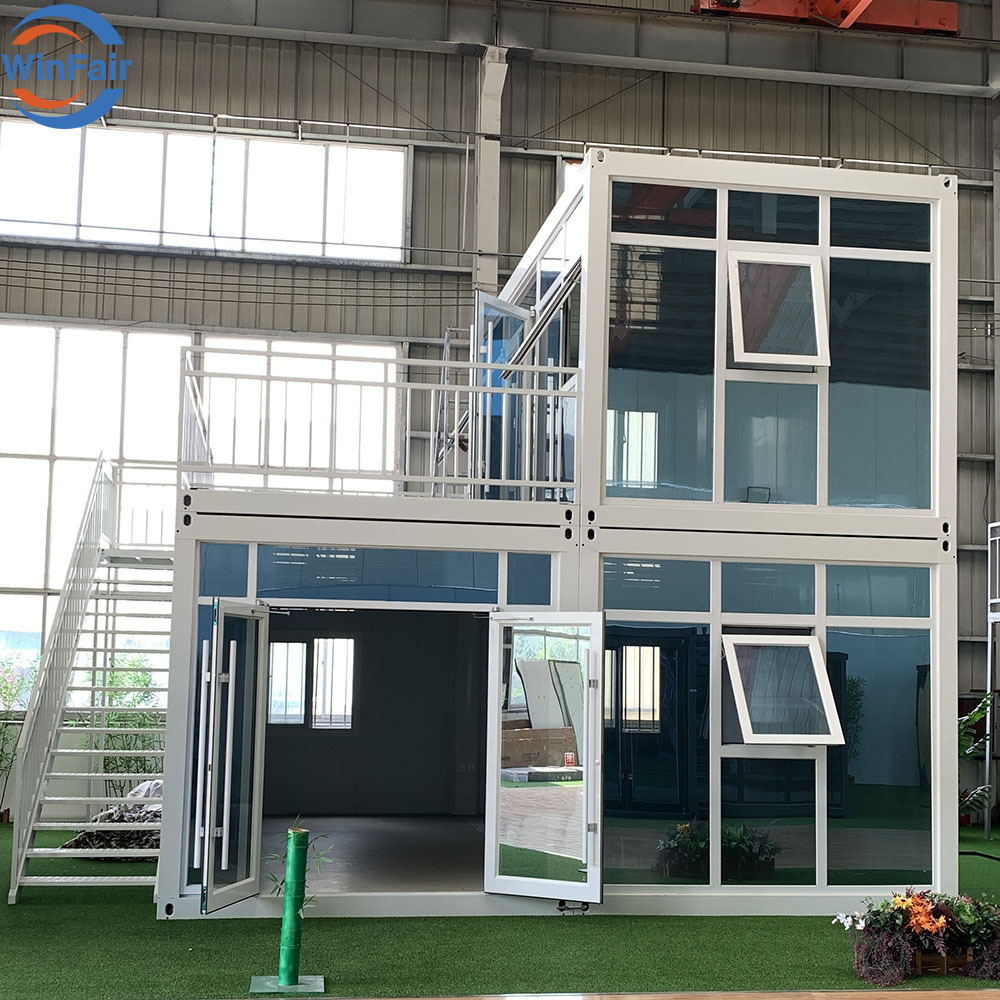 WinFair China Modular Prefabricated Flat Pack Container Houses Granny Flat Casas Prefrafricadas for Construction Site Office