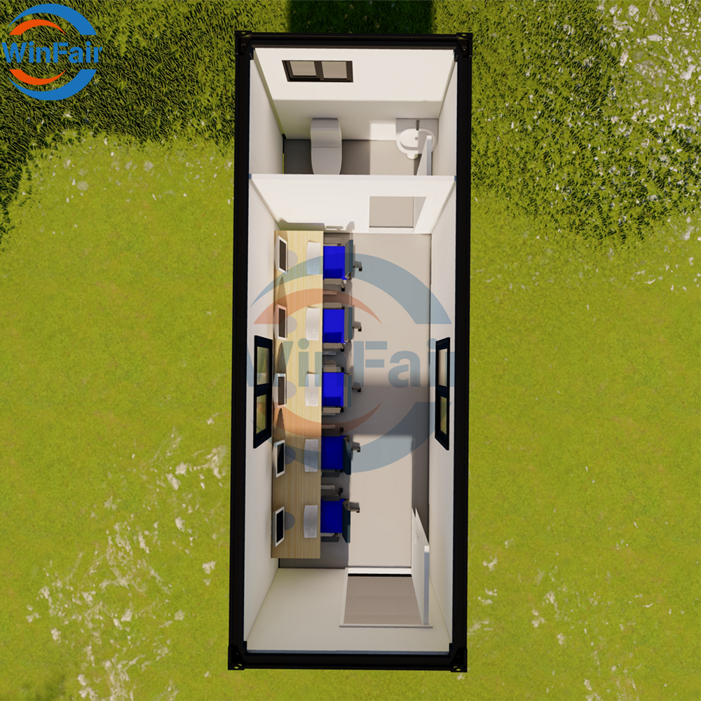 WinFair Luxury Portable Mini Prefab Modular Mobile House on Trailer Flat Pack Homes Module Container for Mining Office