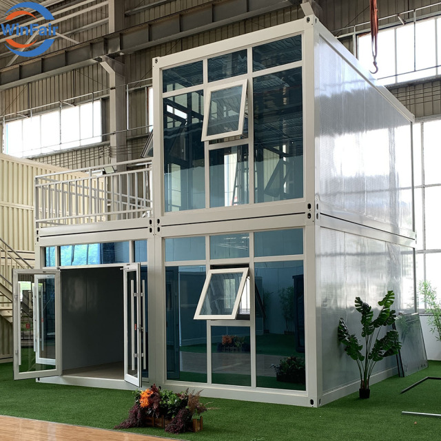 WinFair Prefab Mobile 3 Bedroom Swiss Villa Flat Pack Container Homes House Modern Luxury for Luxury Resort Villa/Farmhouse