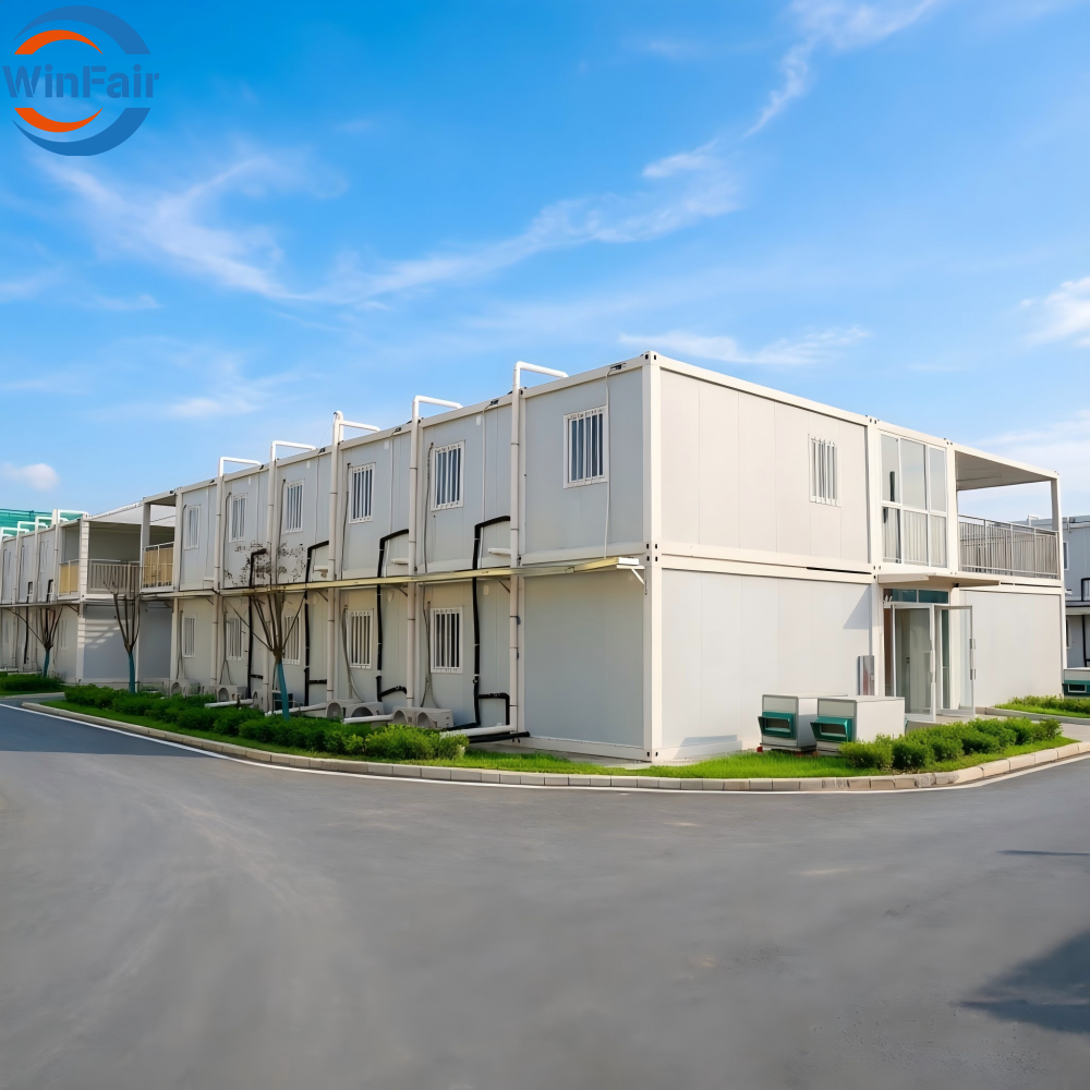 WinFair China 2 Story House Prefabricated Flat Pack Container House Luxury Removable Homes for Labor Camp Dormitory