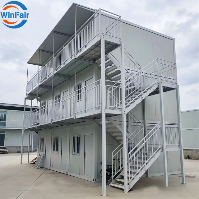 WinFair Mexico 20Ft Modular 3 Storey Prefab Flat Pack Container House Home China for Dormitory Office Camp/Ce Certified