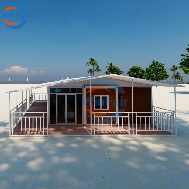 WinFair Low Cost Portable Prefab Modular Expandable Container Home 40Ft Luxury House Modern for Reception Area / Garden Office