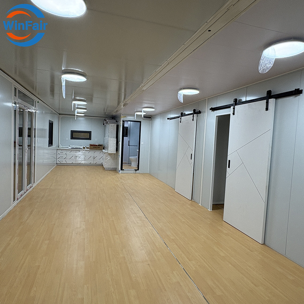 WinFair Low Cost Portable Prefab Modular Expandable Container Home 40Ft Luxury House Modern for Reception Area / Garden Office