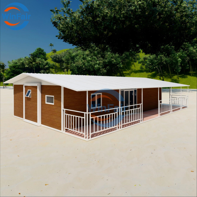 WinFair Low Cost Portable Prefab Modular Expandable Container Home 40Ft Luxury House Modern for Reception Area / Garden Office