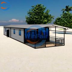 WinFair Indonesia Wholesale Luxury Gable Roof Prefabricated Container House for Rural Villa/Farmhouse/Seaside Bungalow