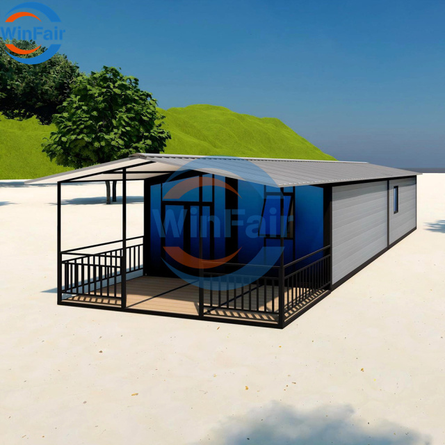 WinFair Indonesia Wholesale Luxury Gable Roof Prefabricated Container House for Rural Villa/Farmhouse/Seaside Bungalow
