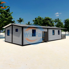 WinFair Indonesia Wholesale Luxury Gable Roof Prefabricated Container House for Rural Villa/Farmhouse/Seaside Bungalow