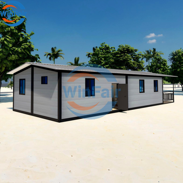 WinFair Indonesia Wholesale Luxury Gable Roof Prefabricated Container House for Rural Villa/Farmhouse/Seaside Bungalow