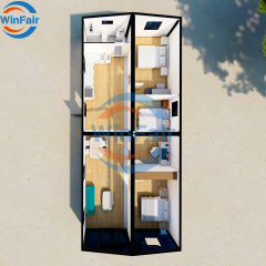 WinFair Indonesia Wholesale Luxury Gable Roof Prefabricated Container House for Rural Villa/Farmhouse/Seaside Bungalow