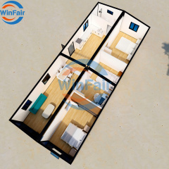 WinFair Indonesia Wholesale Luxury Gable Roof Prefabricated Container House for Rural Villa/Farmhouse/Seaside Bungalow