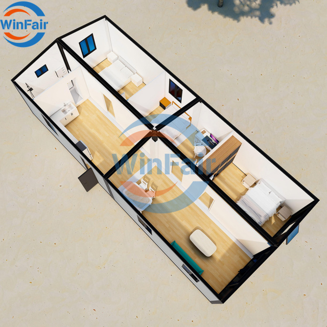 WinFair Indonesia Wholesale Luxury Gable Roof Prefabricated Container House for Rural Villa/Farmhouse/Seaside Bungalow