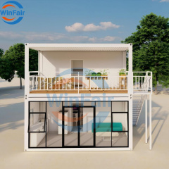 WinFair China Cheap Luxury Villa Two Bed Room Container House White Granny Flat 20Ft Cheapest for Quick Install House