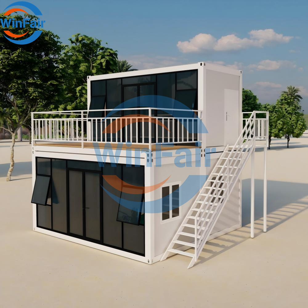 WinFair Repo-Modular-Homes Prefabr Pre Pack Premade House Prefabricated 2 Story Villa Luxury for Rural Villa / Farmhouse