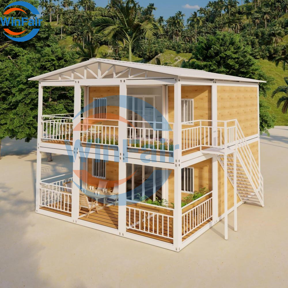 WinFair China 20Ft Prefab Modular Living Container House Homes Two Story With Toilet and Shower for Worker Camp / Labor Camp