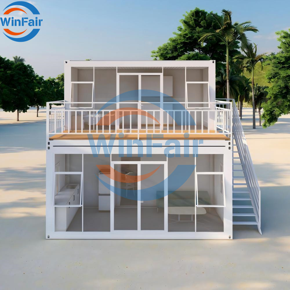 WinFair Prefab-Houses-Uk Modular Container Luxury House Modern Prefabricated Houses 2 Floor for Construction Site Office