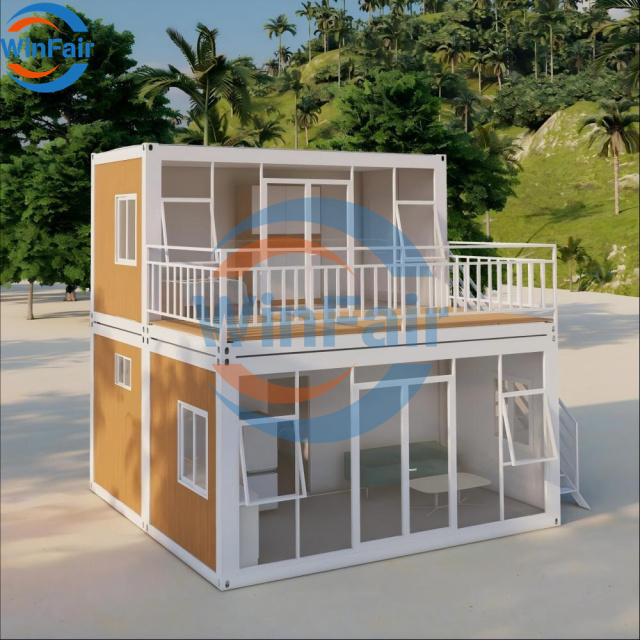 WinFair Prefab-Houses-Uk Modular Container Luxury House Modern Prefabricated Houses 2 Floor for Construction Site Office