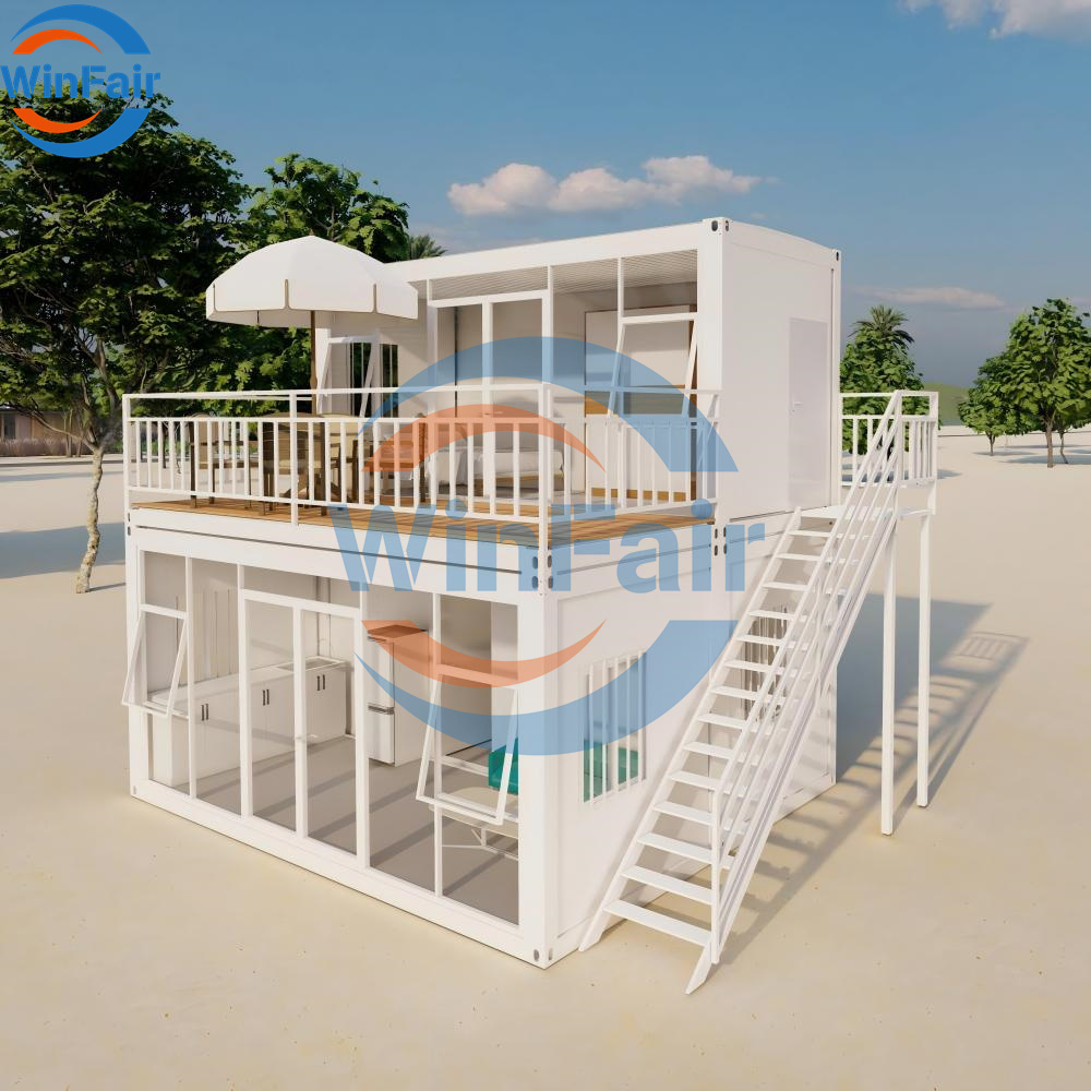 WinFair Guinea 20Foot Mobile Composite Panel Prefabricated Container House Home Modular From China With Loft for Granny Flat