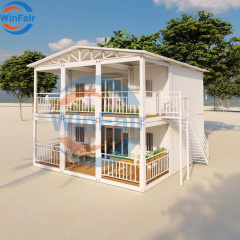 WinFair Price 20 Ft Prefab Flat Pack Container Modular House Two-Story With Toilet and Shower for Self-Built Villa / Shelter