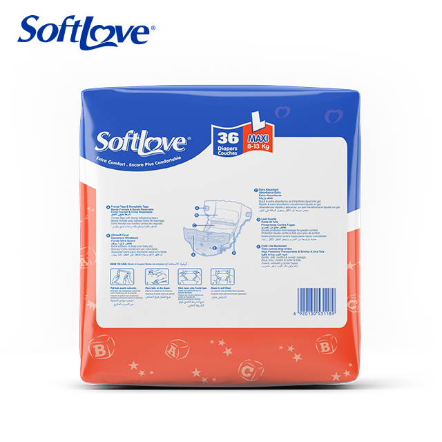 حفاضات أطفال قابلة للتنفس من Softlove Clothlike (L36)
