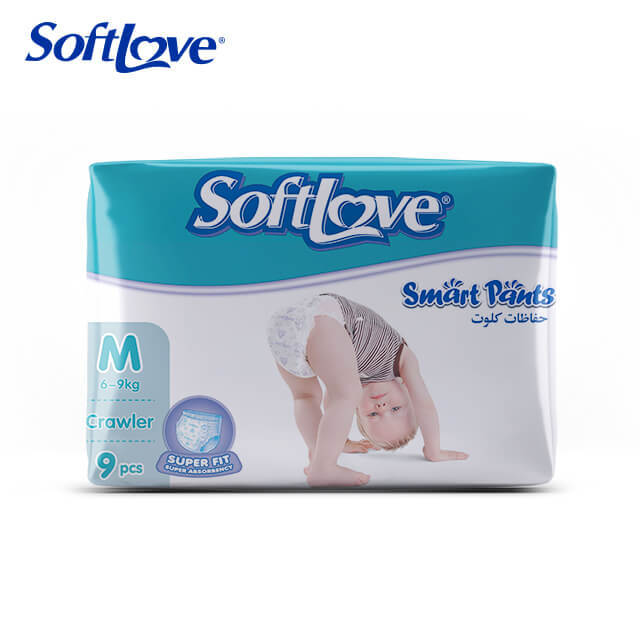Couche jetable respirante pour bébé Softlove Smart Pant (M9)