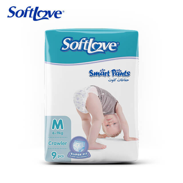 Couche jetable respirante pour bébé Softlove Smart Pant (M9)