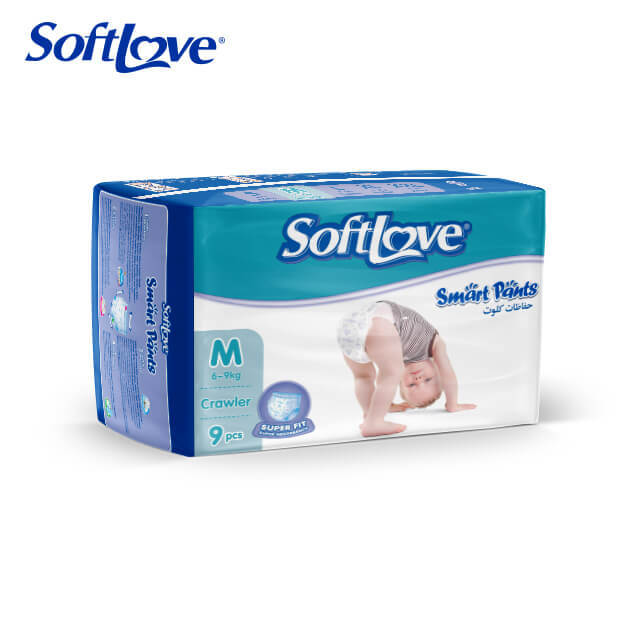 Couche jetable respirante pour bébé Softlove Smart Pant (M9)