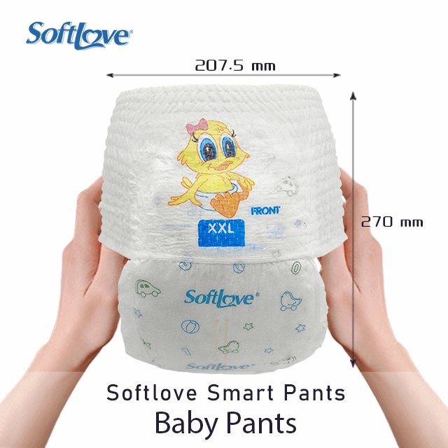 Couches pour bébé Softlove Smart Pants OEM Design Vente en gros (XXL6)