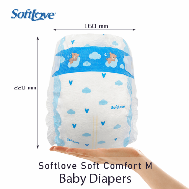 Softlove Soft Comfort Windel Erschwingliche Einweg-Babywindeln Fabrik (M12)