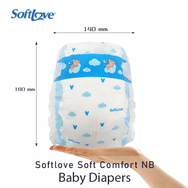 Softlove Soft Comfort Babywindeln für empfindliche Haut (NB26)