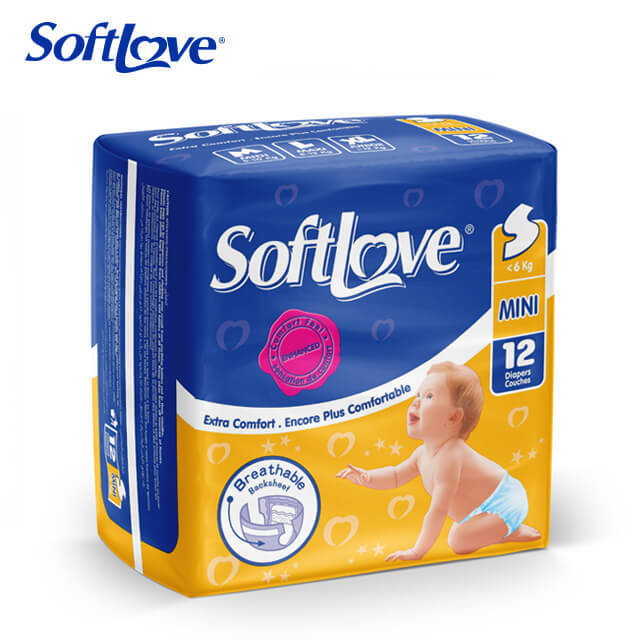 شركة Softlove لصناعة الحفاضات المخصصة للاستخدام مرة واحدة للأطفال (S12)