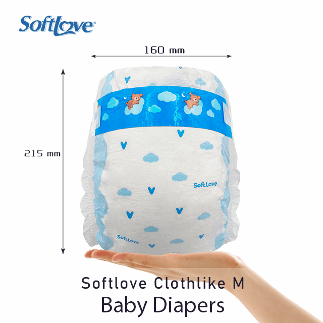 Couches jetables pour bébé Softlove Clothlike Medium Pack (M36)