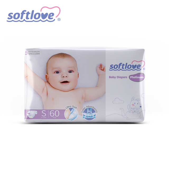 Fabricant de couches jetables Softlove Platinum Diaper (S60)