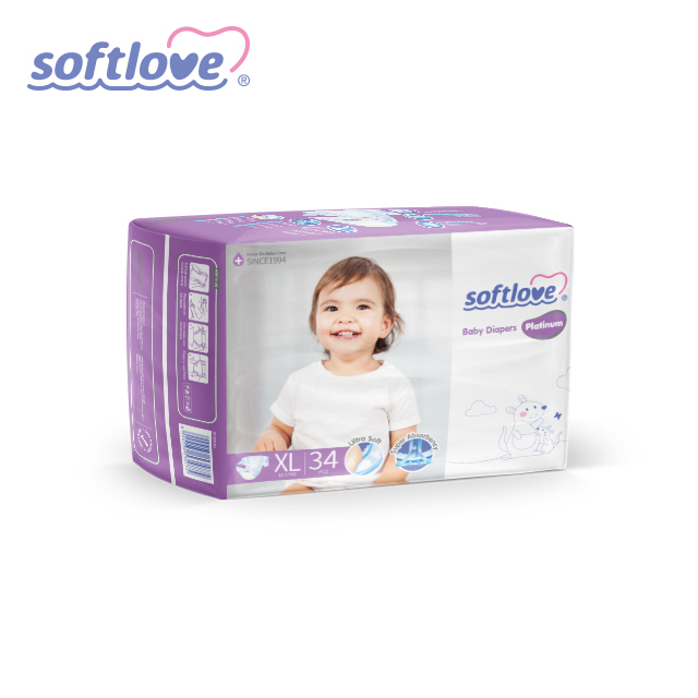 Couches Softlove Platinum Couches pour bébé douces et respirantes en solde (XL34)