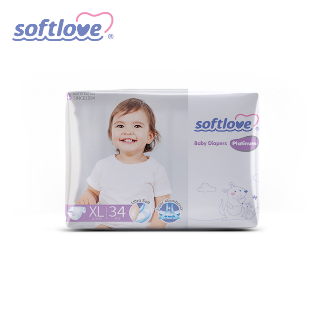 Couches Softlove Platinum Couches pour bébé douces et respirantes en solde (XL34)