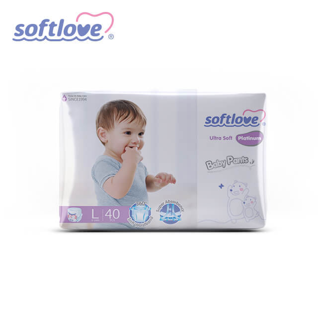 بنطلون Softlove Platinum Pants فائق النحافة لتعلم حفاضات الأطفال (L40)