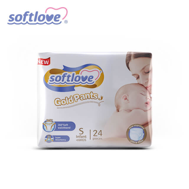 Softlove Gold Pants Fabricant de couches pour bébé de haute qualité (S24)