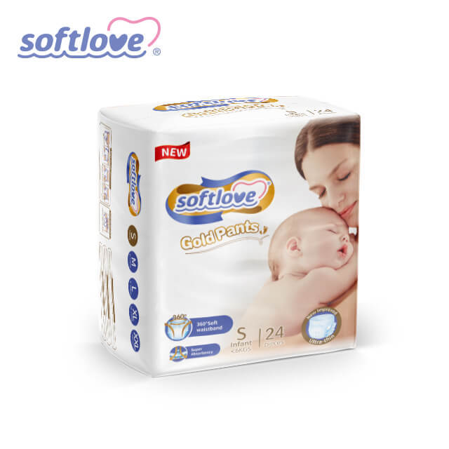 Softlove Gold Pants Fabricant de couches pour bébé de haute qualité (S24)